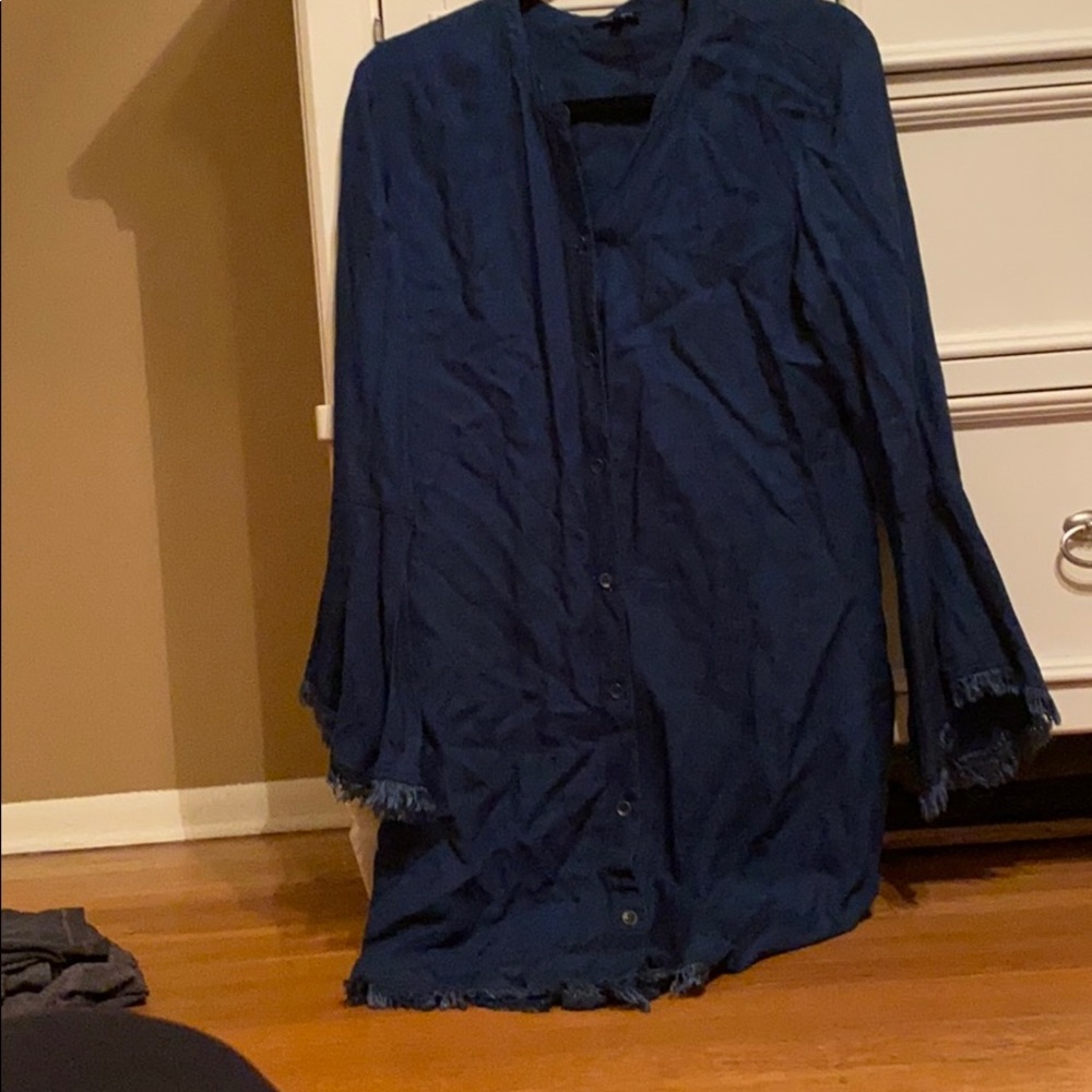 Long Sleeve Retro Splendid Jean Dress